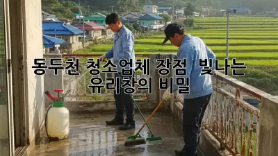 동두천 청소업체 장점 ✨ 빛나는 유리창의 비밀 🤫