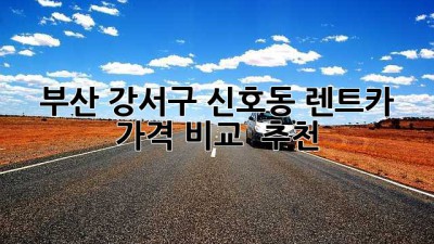 부산 강서구 신호동 렌트카 가격 비교 & 추천
